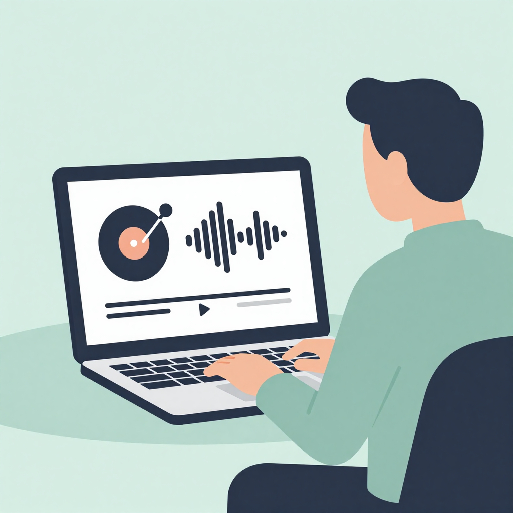 QA engineer operating a record and playback automation tool on a laptop screen