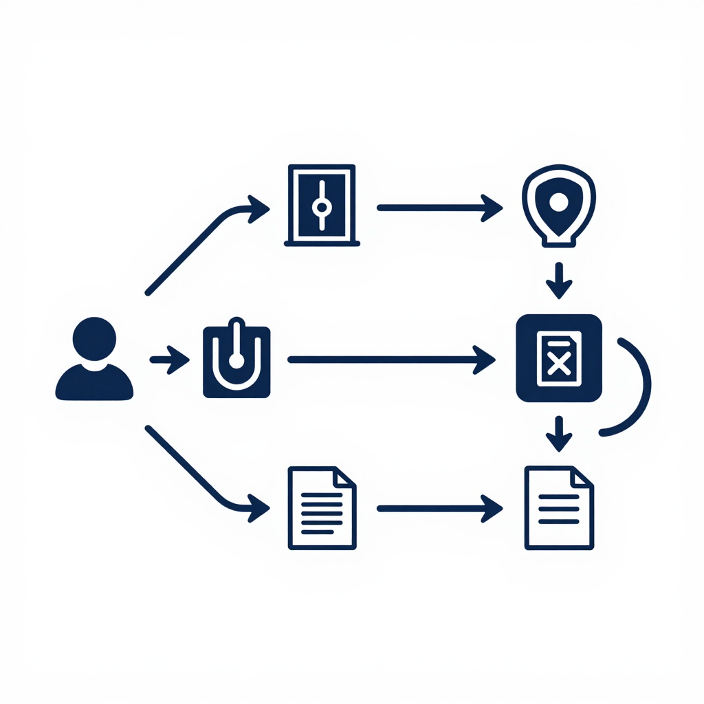 Self-testing agentic AI workflow illustration