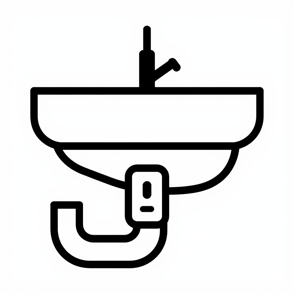 Water leak detector sensor attached to pipe under sink